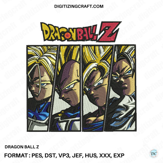 Dragon Ball Z embroidery design file