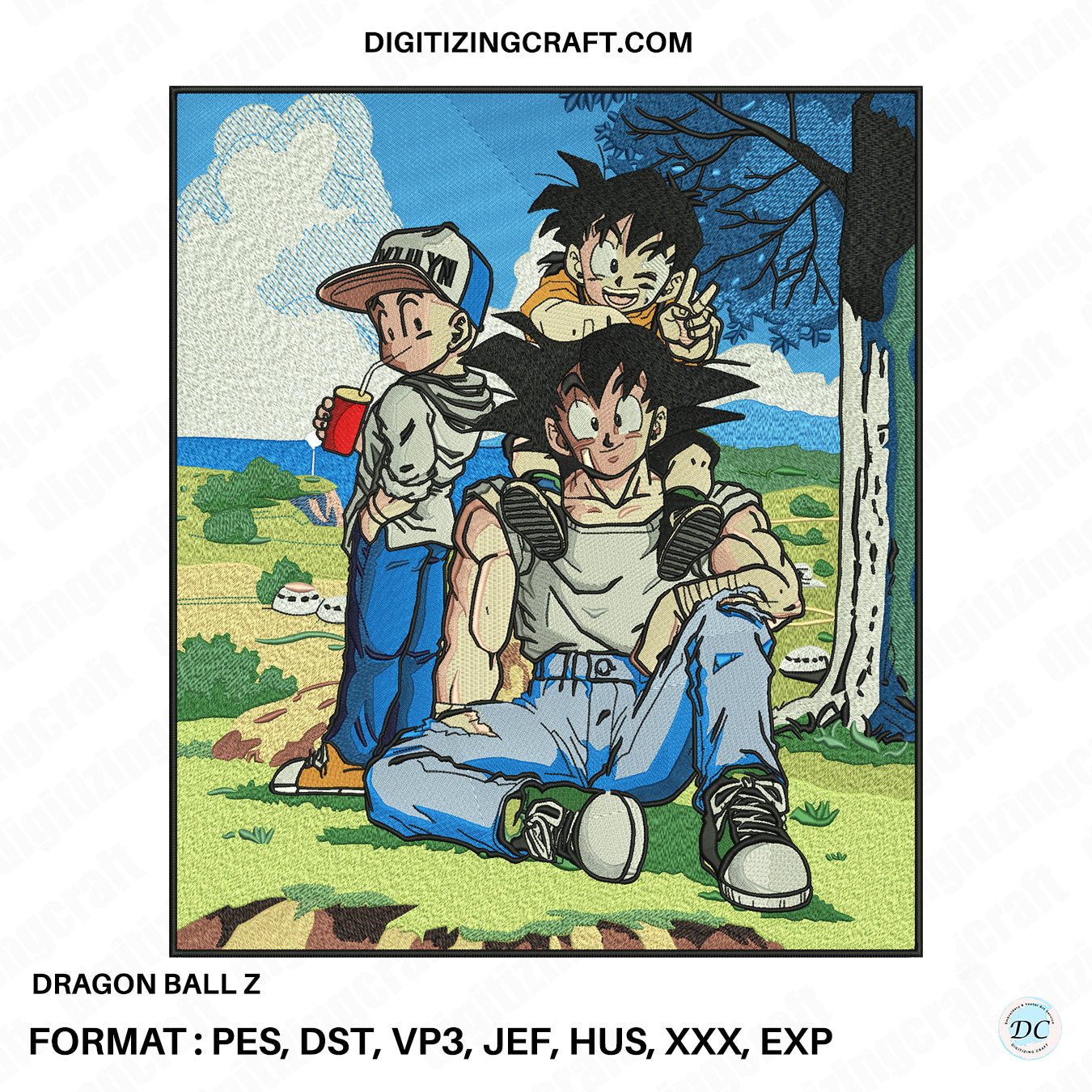 Dragon ball z embroidery design file