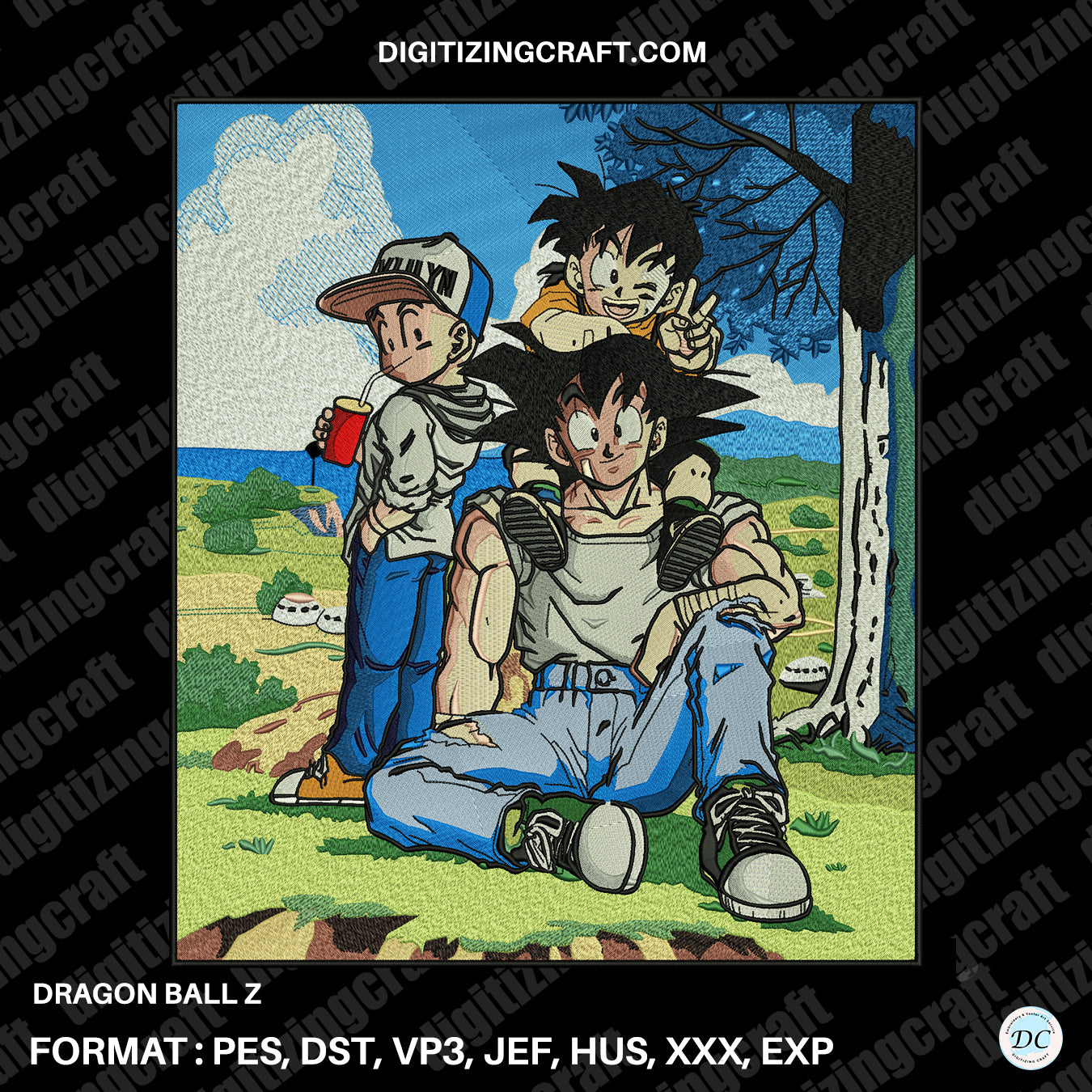 Dragon ball z embroidery design file