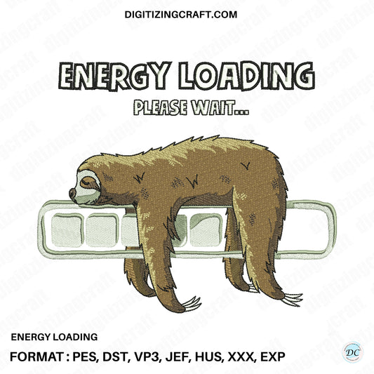 Energy Loading Embroidery Design File