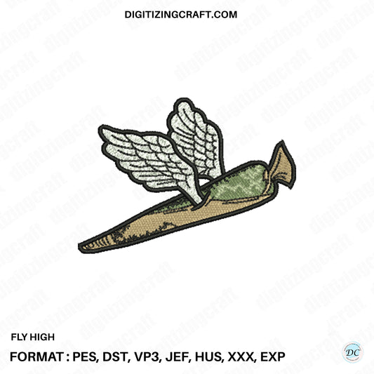 Fly High embroidery design file