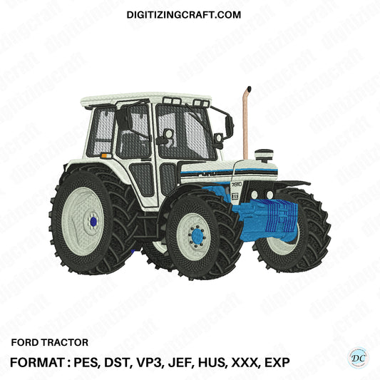 Ford tractor embroidery design file