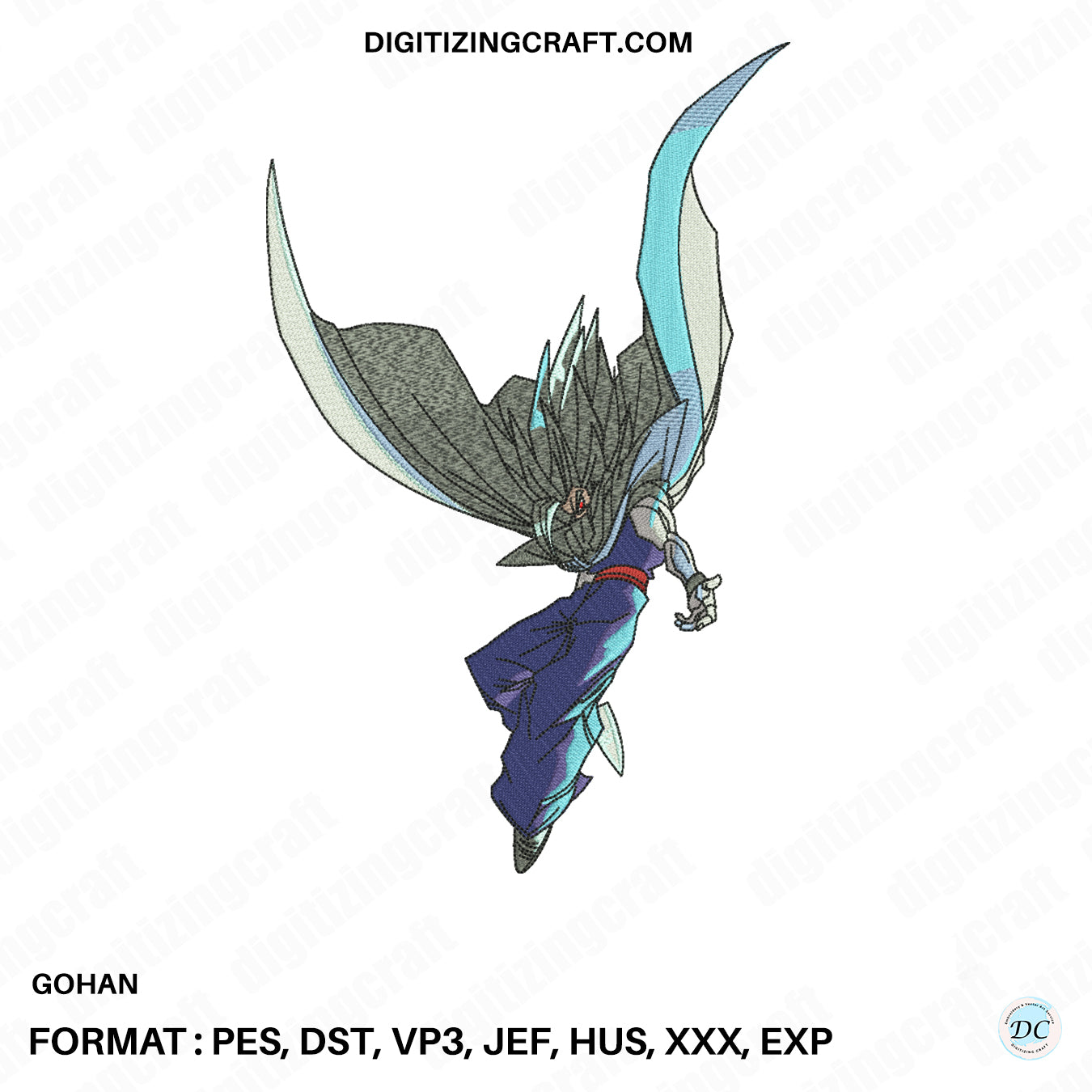 Gohan Embroidery Design File