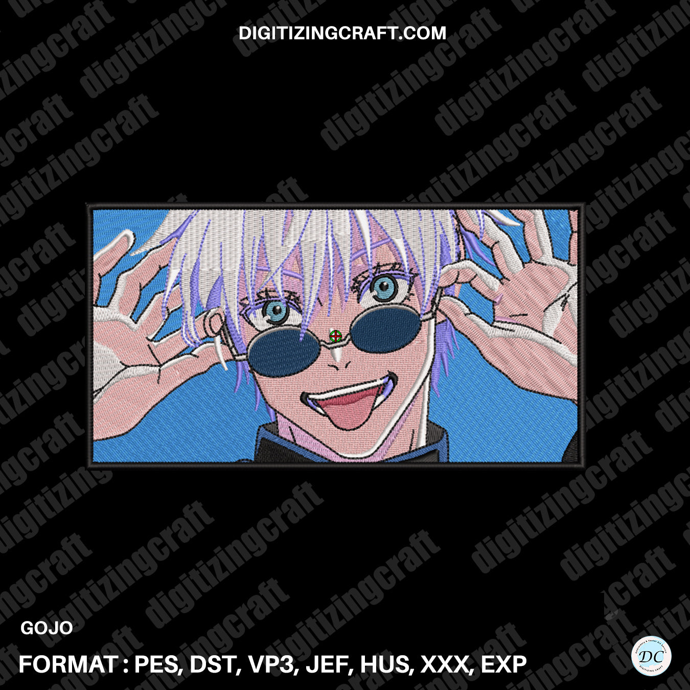 Gojo embroidery design file