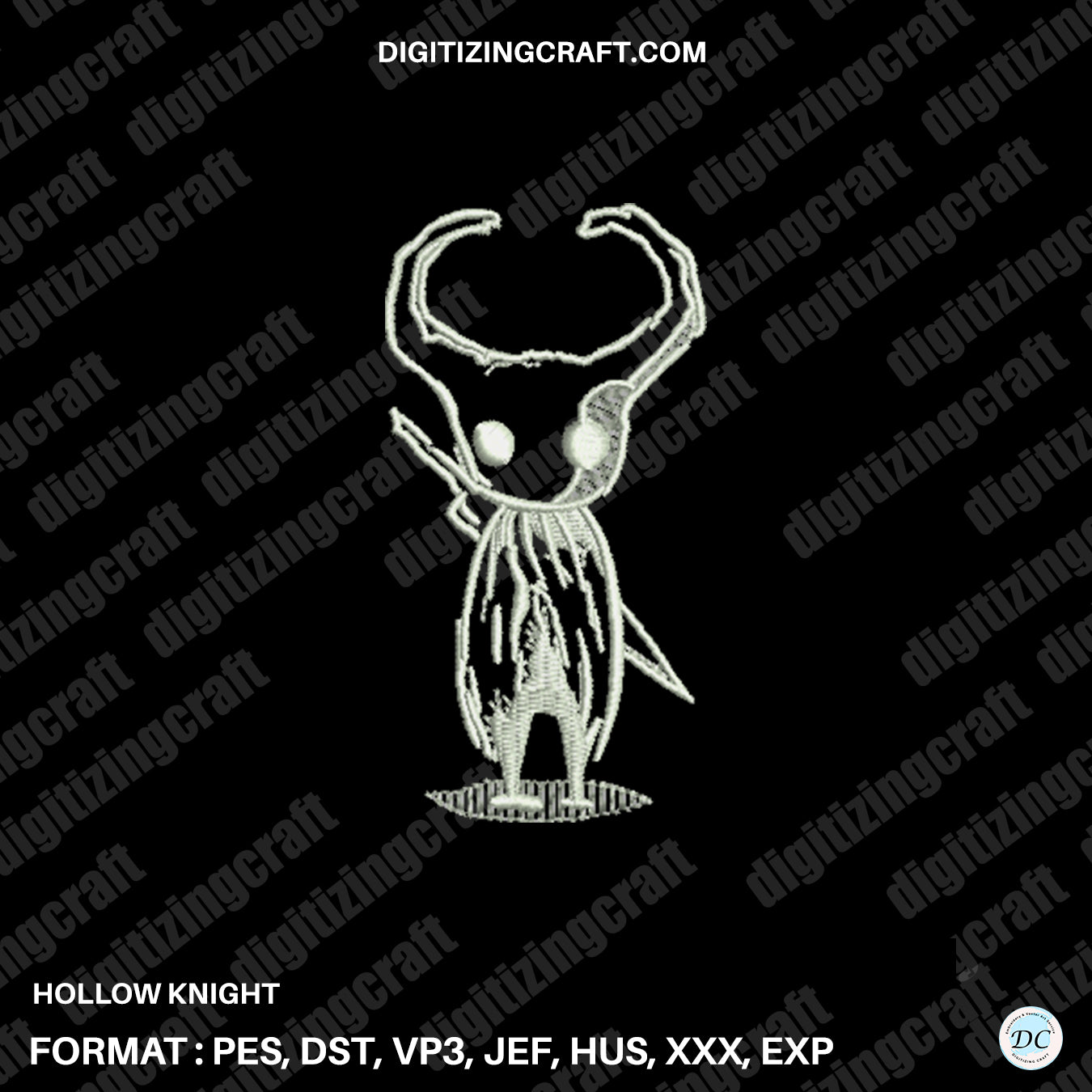Hollow knight embroidery design file