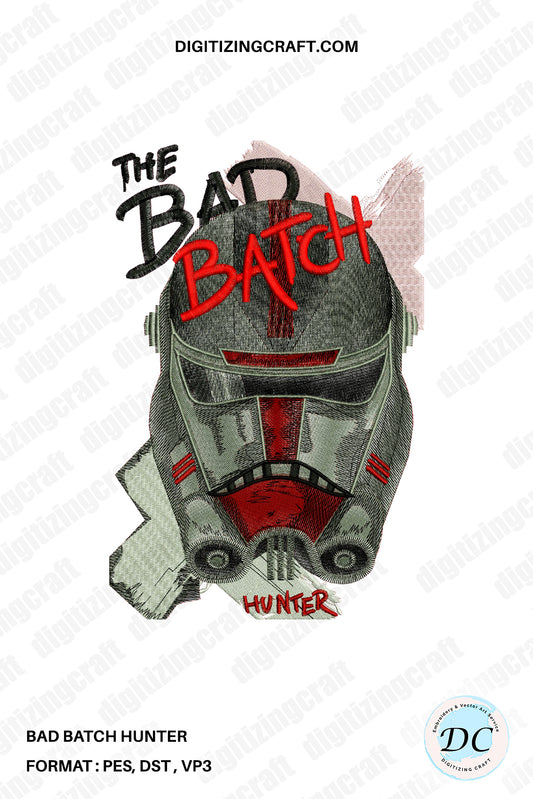 Badbatch Hunter Embroidery Design