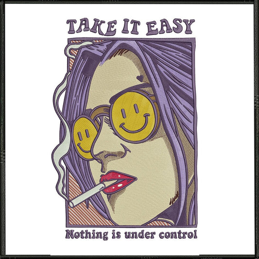 Take it Easy Embroidery Design