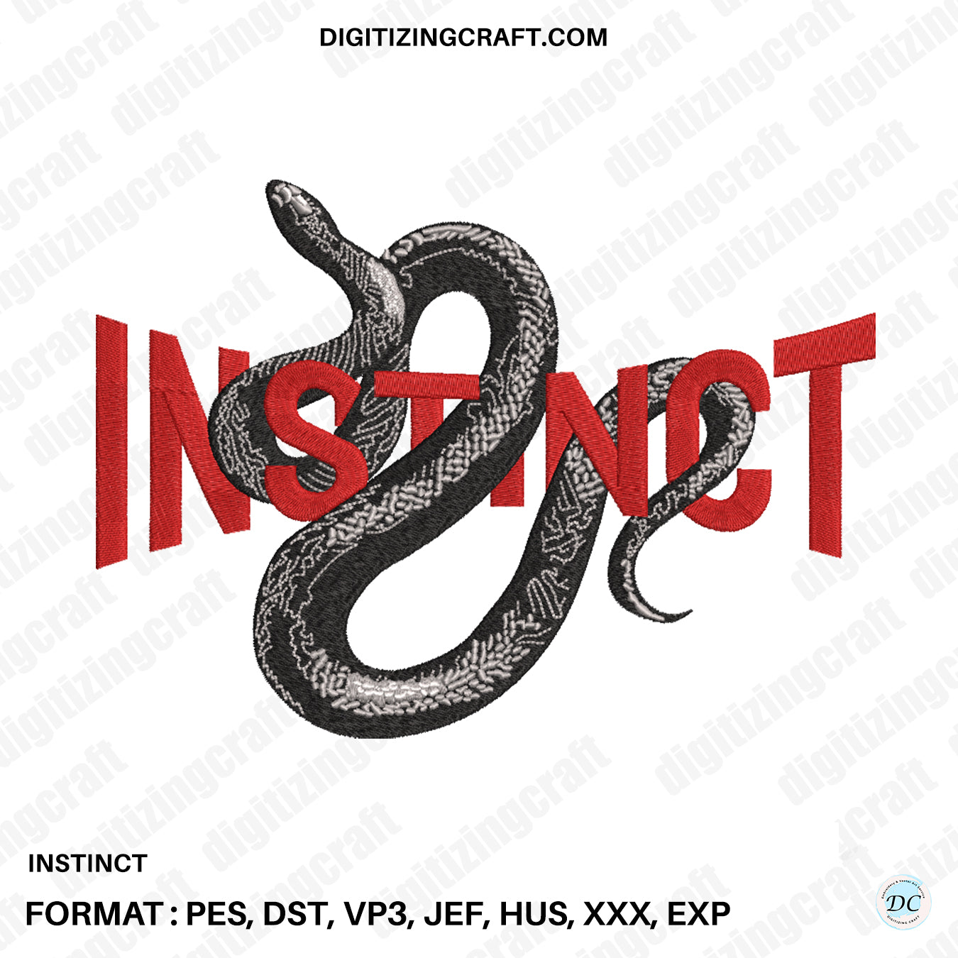 Instinct Embroidery Design file