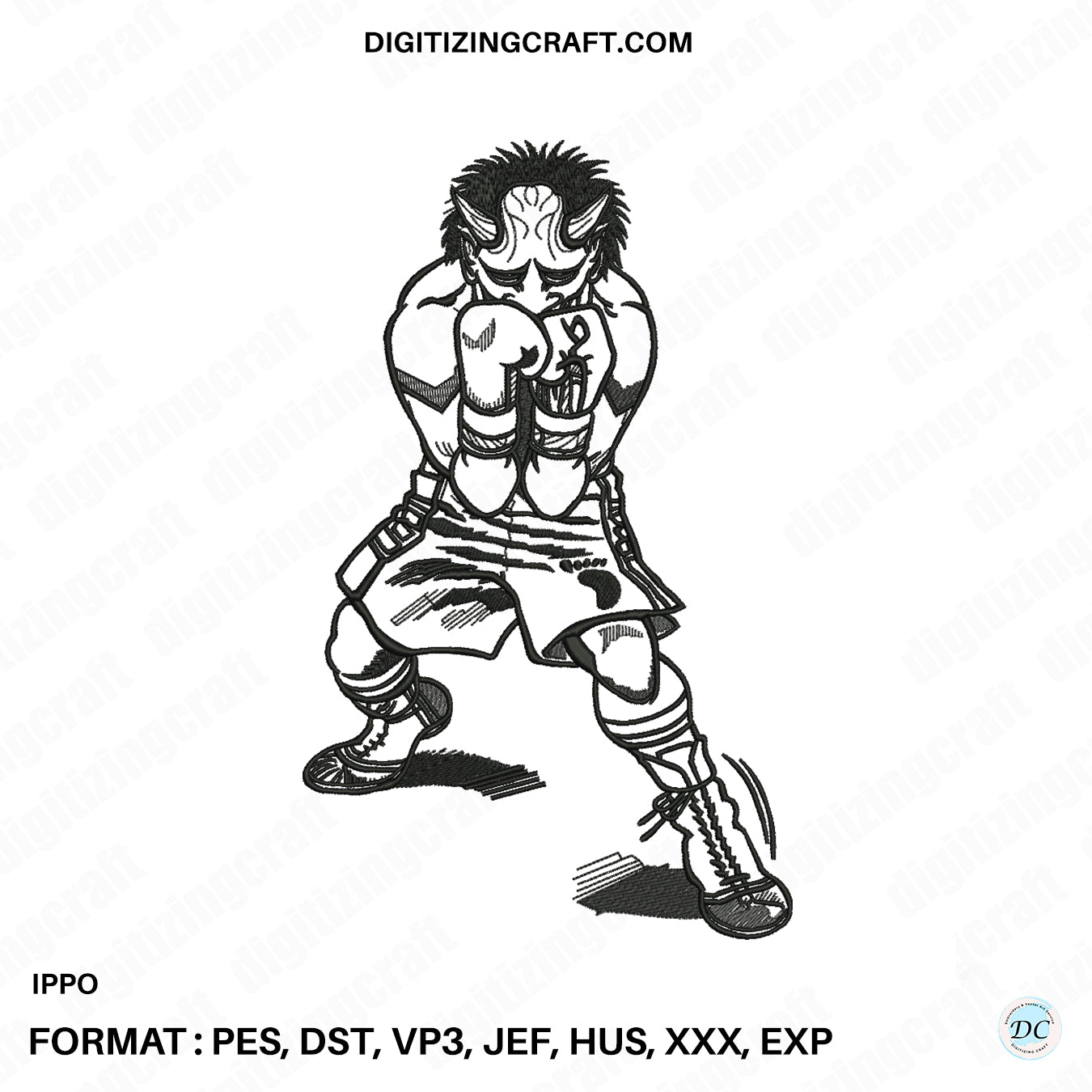 Ippo Anime embroidery design file