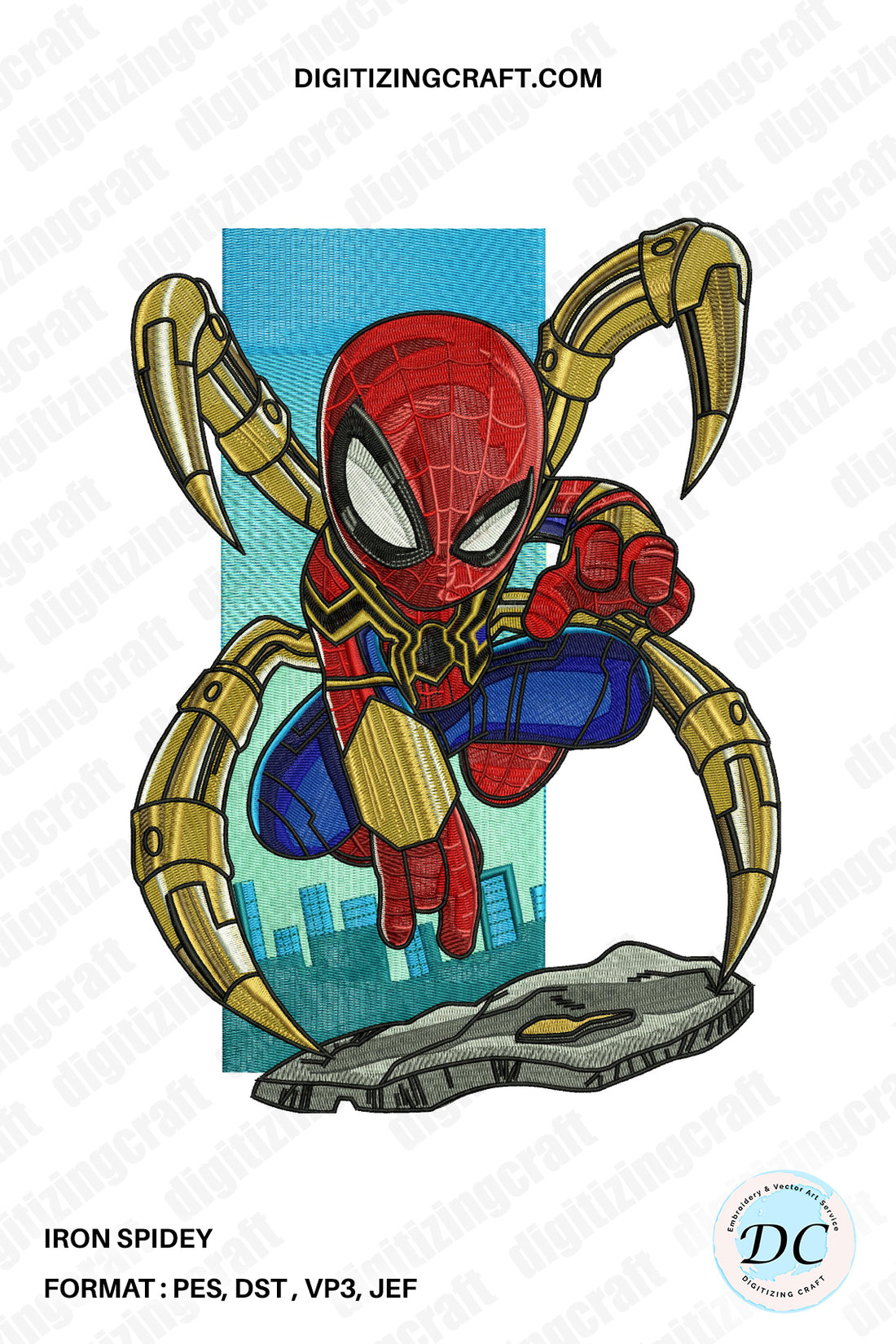 Iron Spidey embroidery Design File – Digitizing Craft