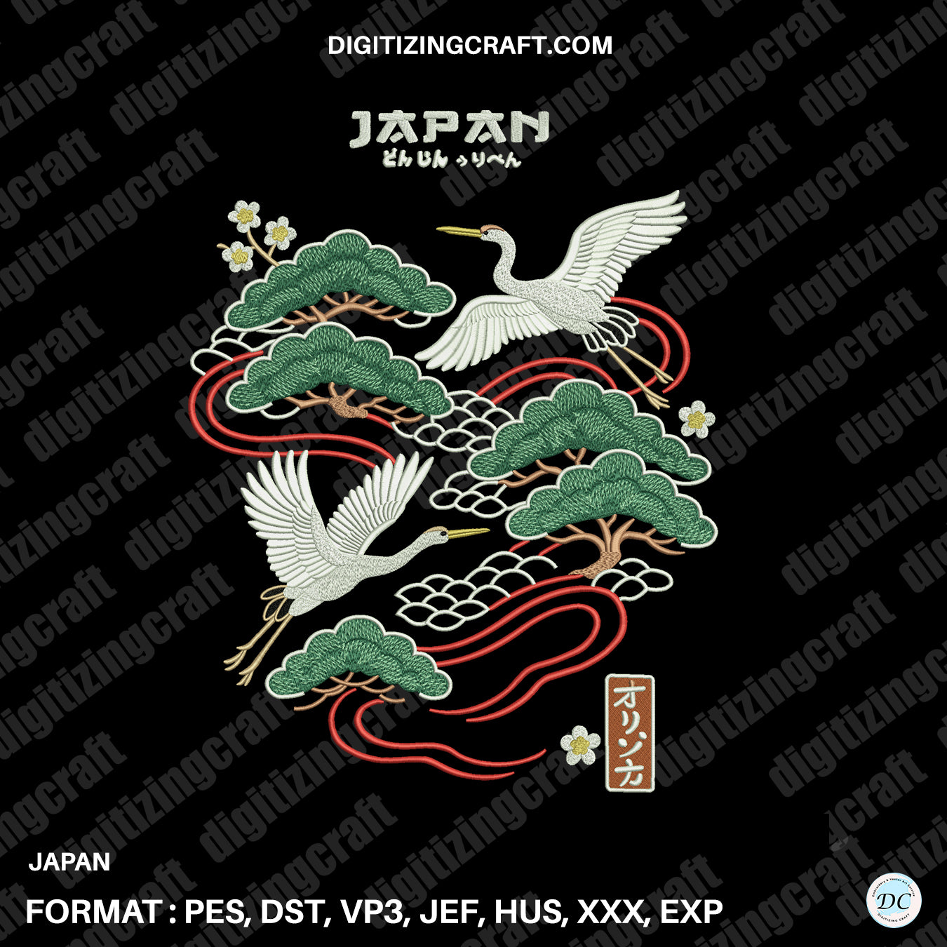 Japan embroidery design file