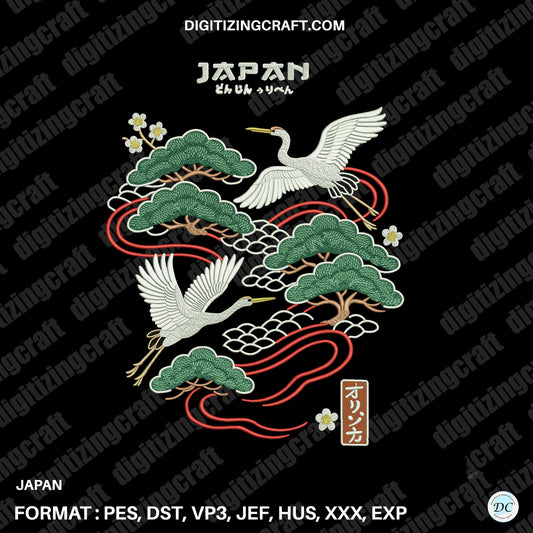 Japan embroidery design file