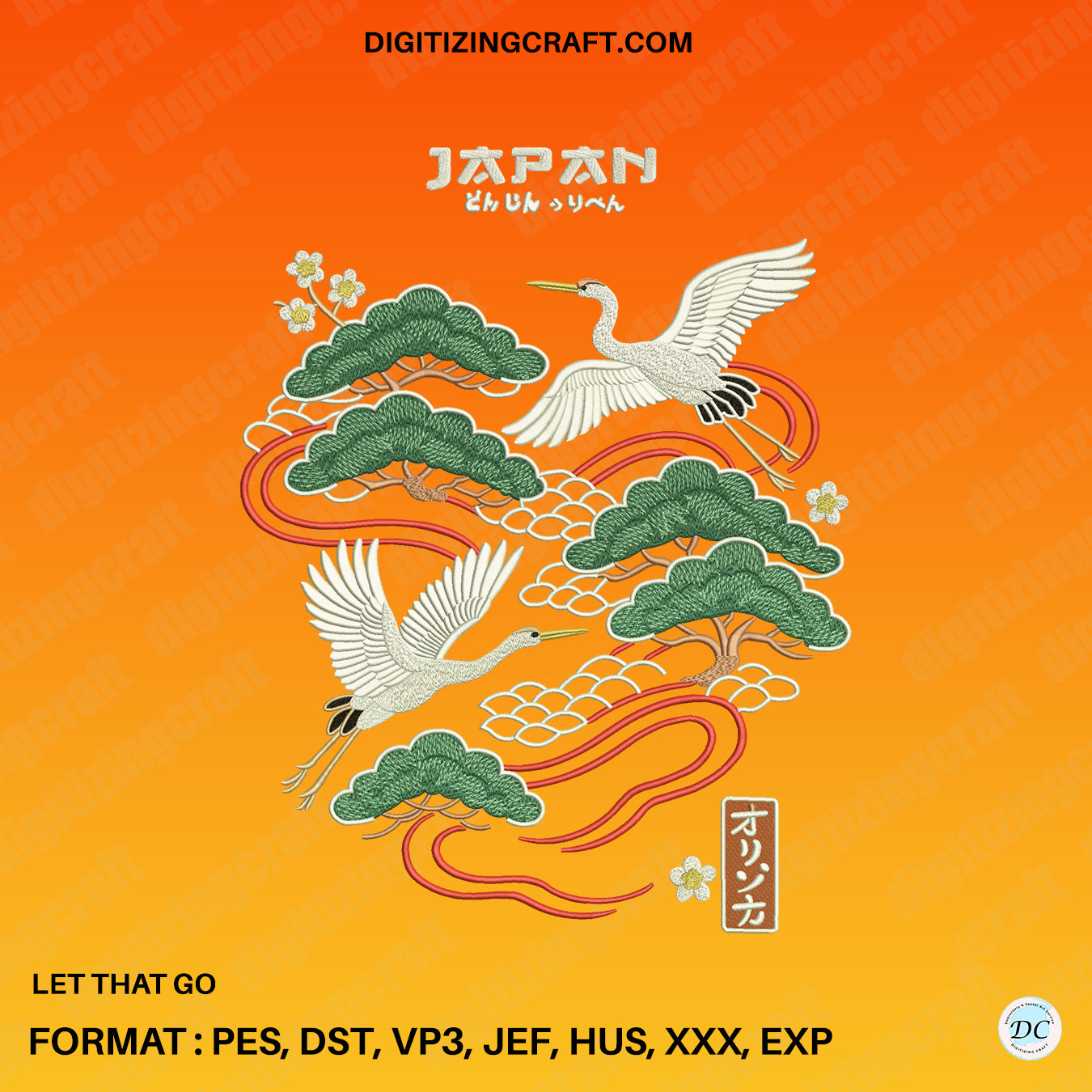 Japan embroidery design file