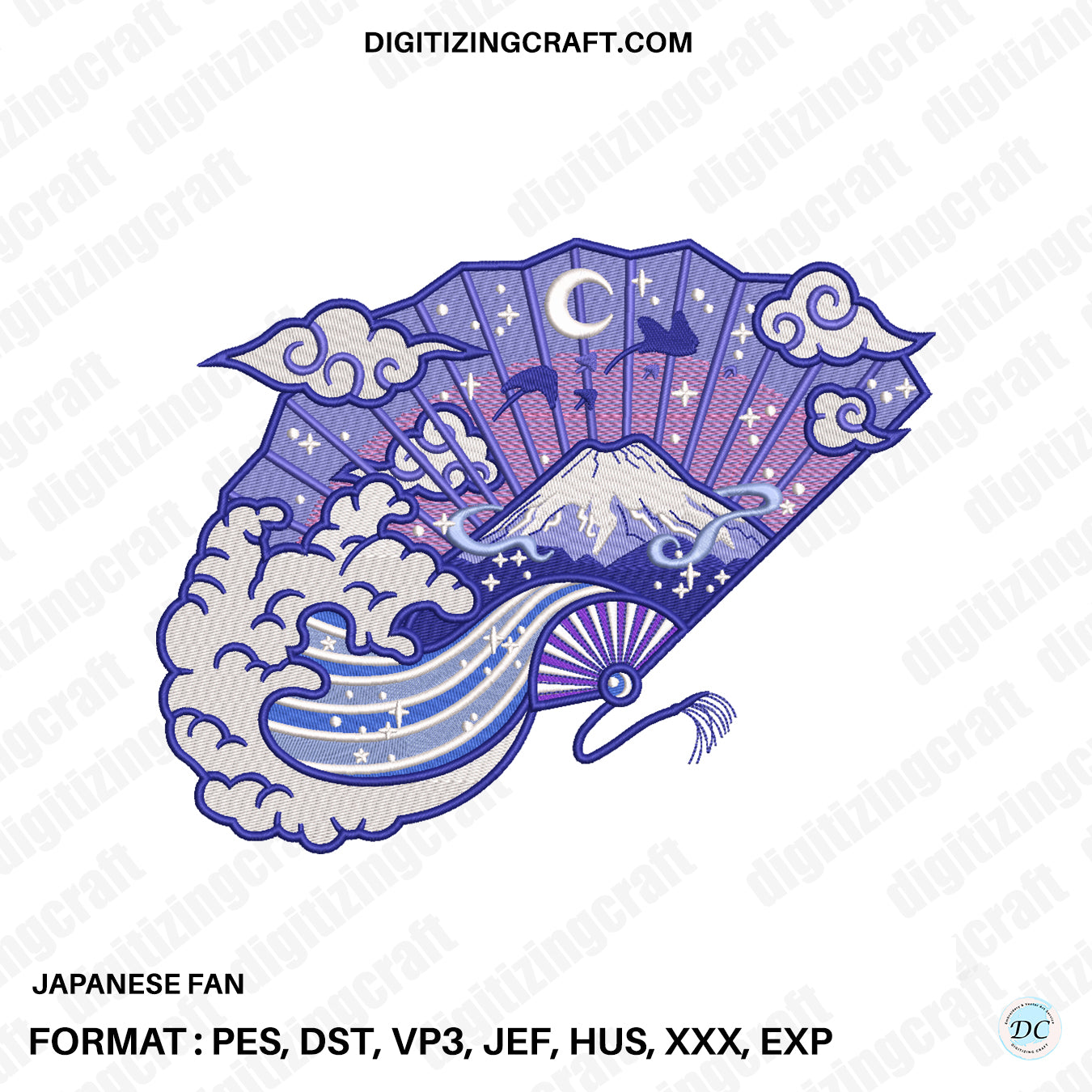 Japanese Fan Embroidery File