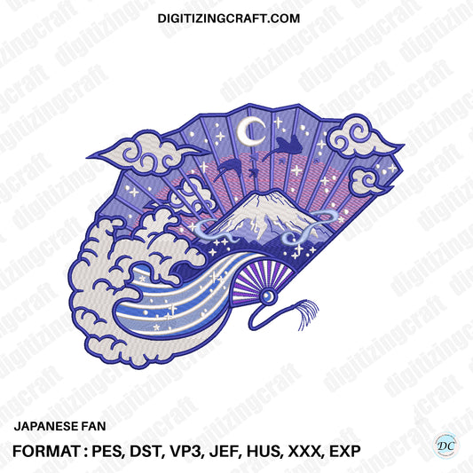 Japanese Fan Embroidery File