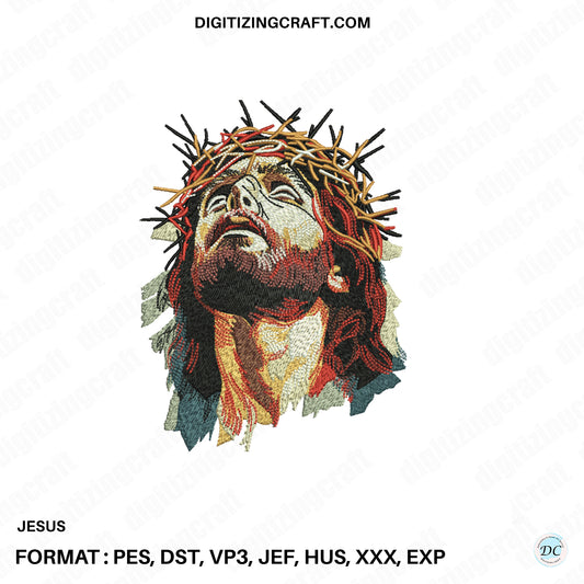 Jesus Embroidery design file