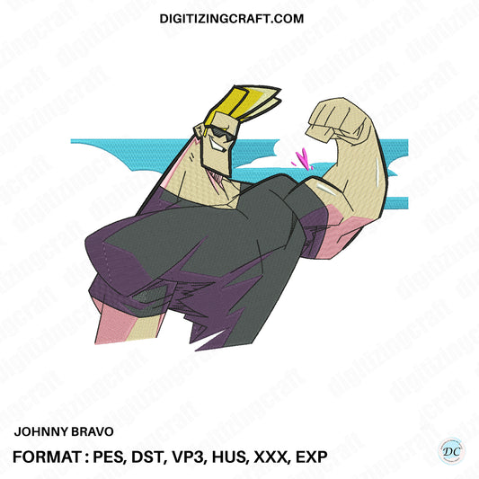 Johnny Bravo Embroidery Design File