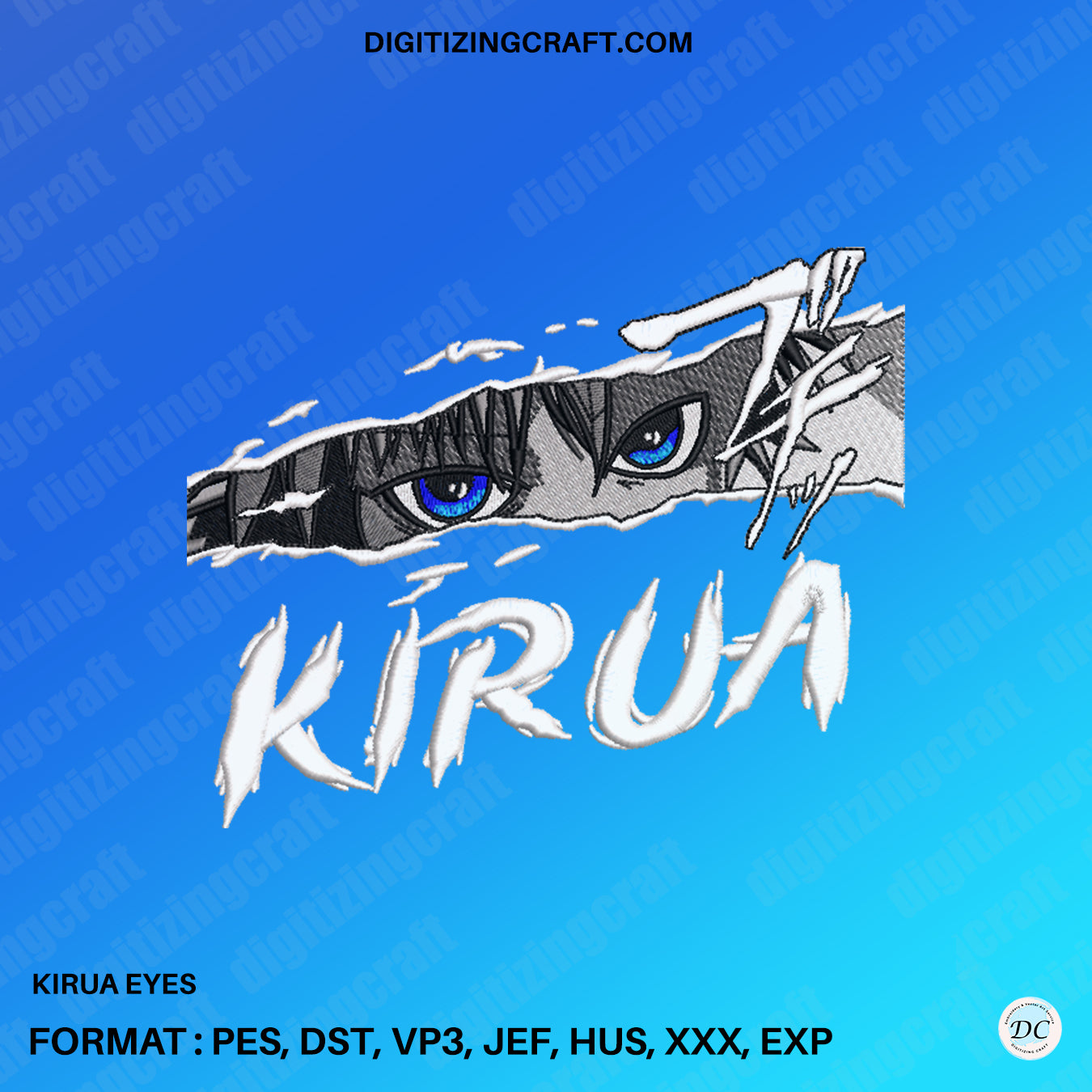 Kirua/Killua Zoldyck Eyes embroidery design file