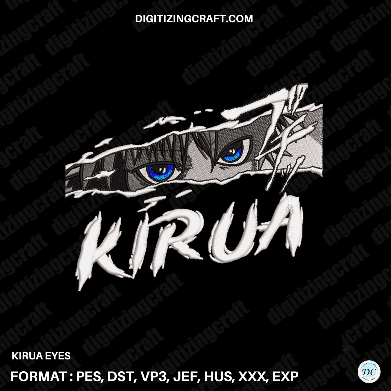 Kirua/Killua Zoldyck Eyes embroidery design file