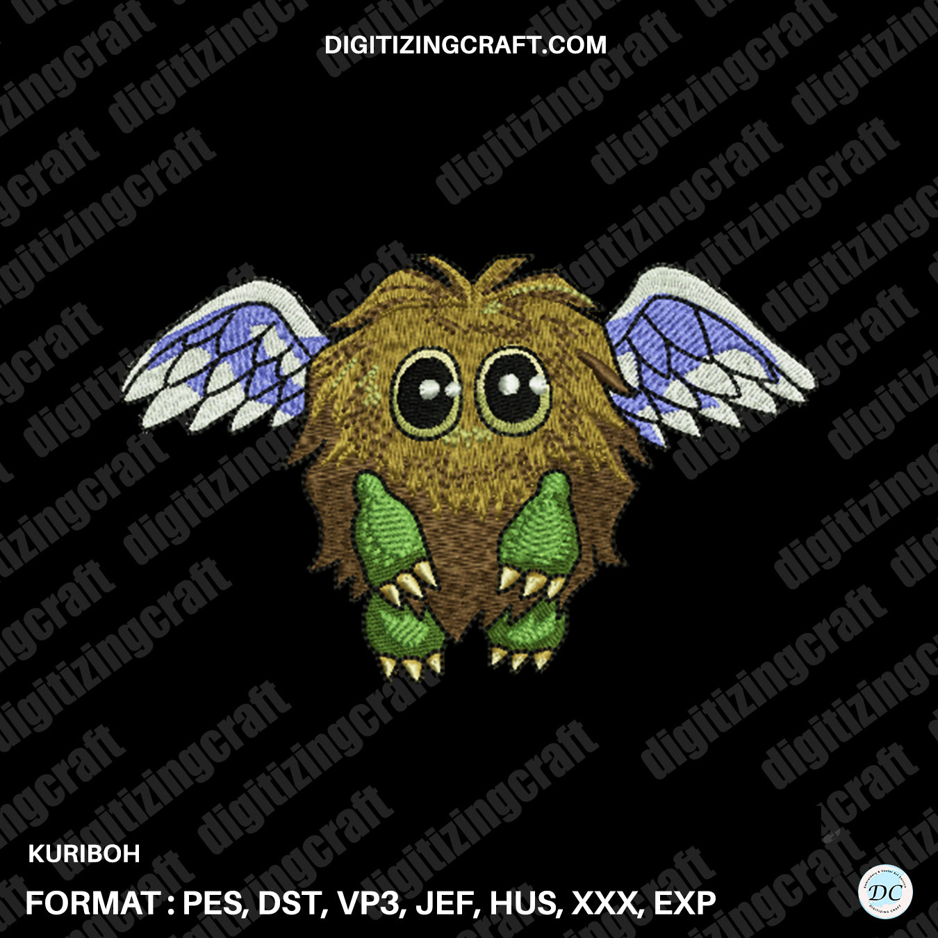 Kuriboh anime embroidery design file