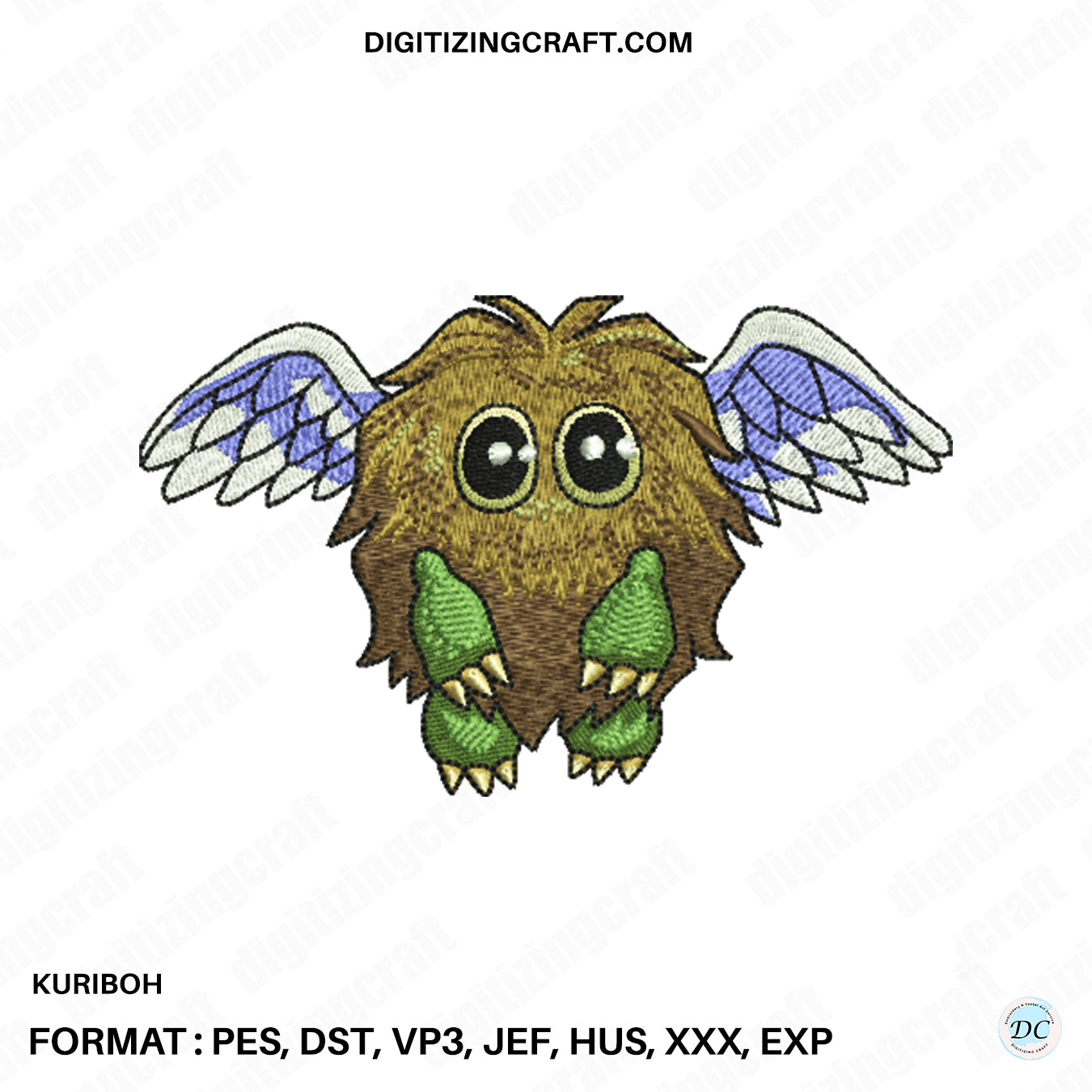 Kuriboh anime embroidery design file