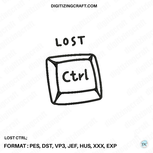 Lost Ctrl Embroidery Design File