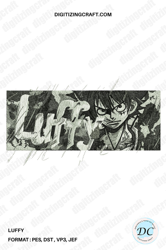 Luffy Embroidery Design file