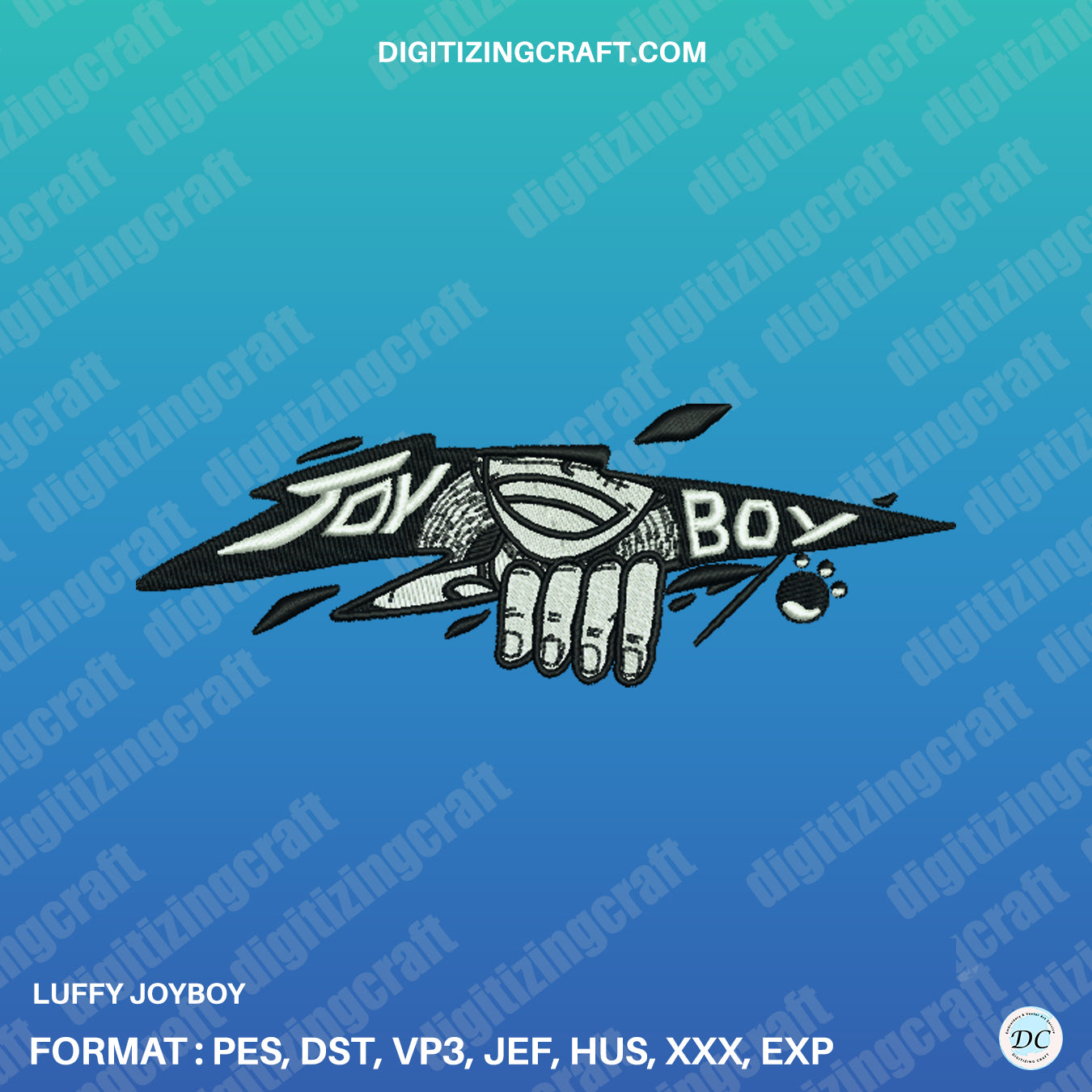 Luffy JoyBoy Embroidery Design File