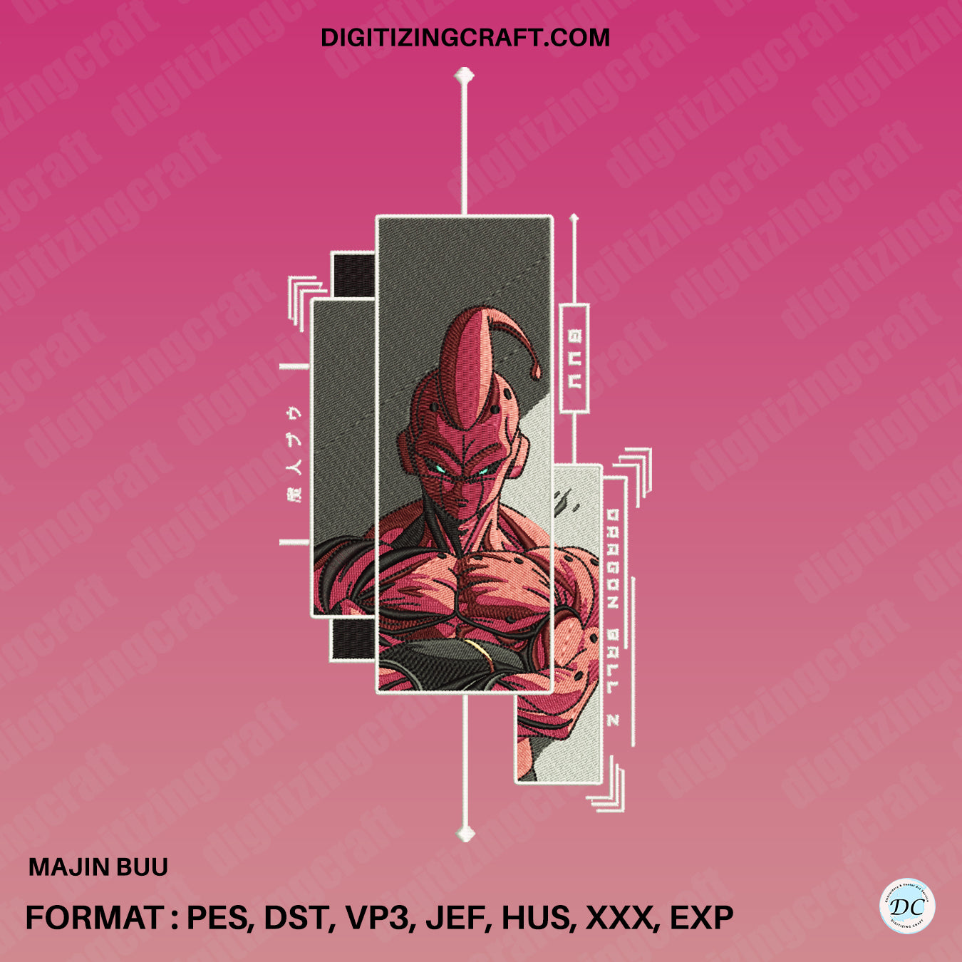 Majin Buu Embroidery Design File