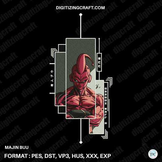 Majin Buu Embroidery Design File