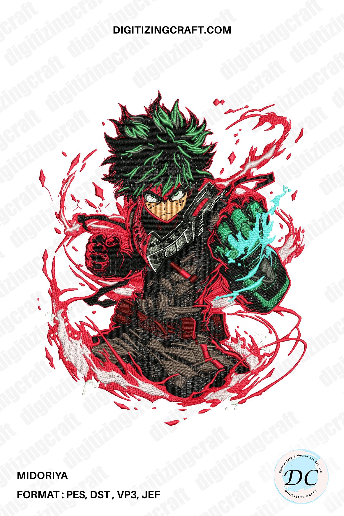 Midoriya Embroidery File