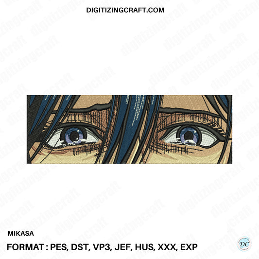 Mikasa anime embroidery design file
