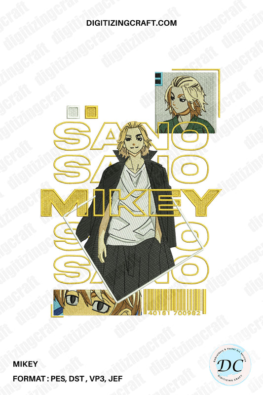 Mikey Tokyo Revengers Embroidery Design