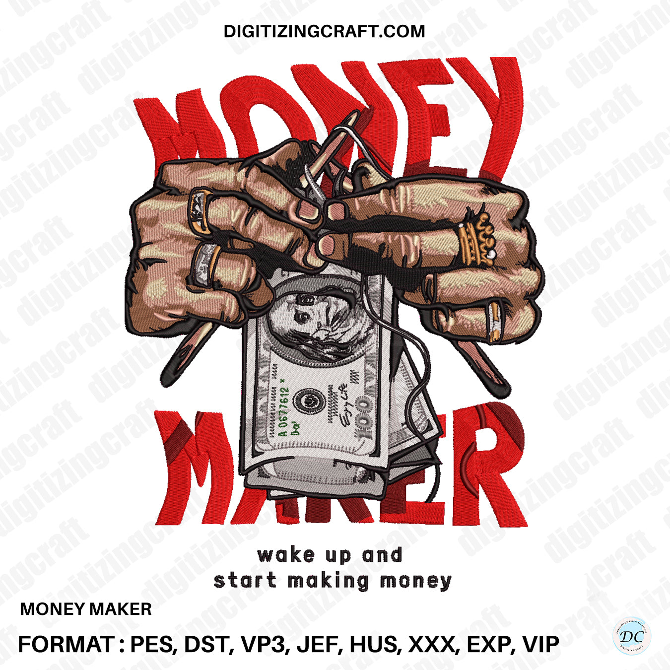 Money Maker Embroidery Design File