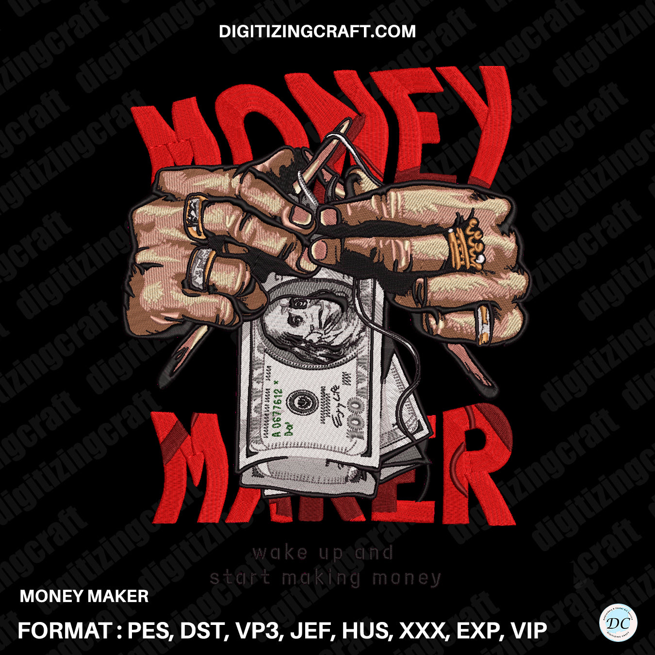 Money Maker Embroidery Design File