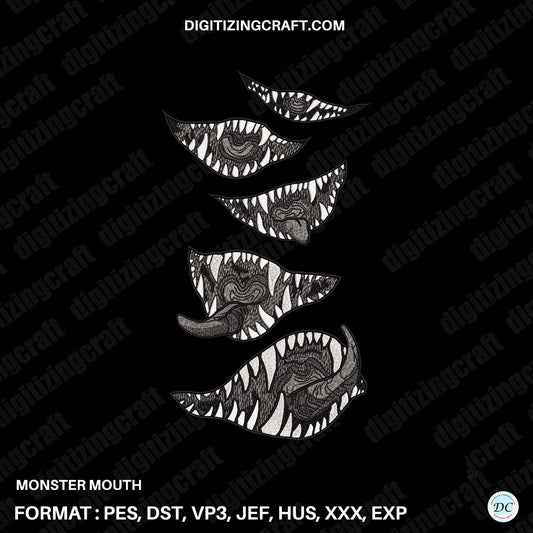 Monster Mouth Embroidery Design file
