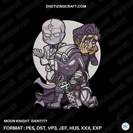 Moon knight Identity Embroidery Design file