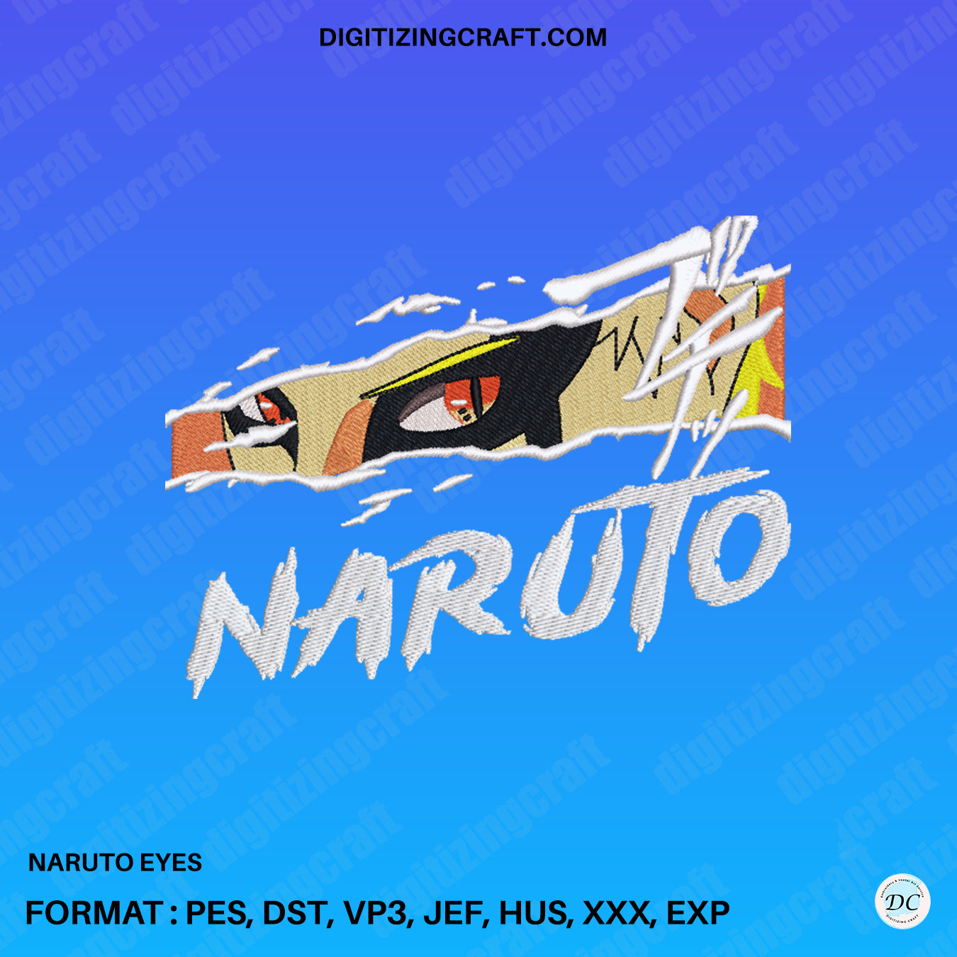 Naruto Eyes Embroidery Design file