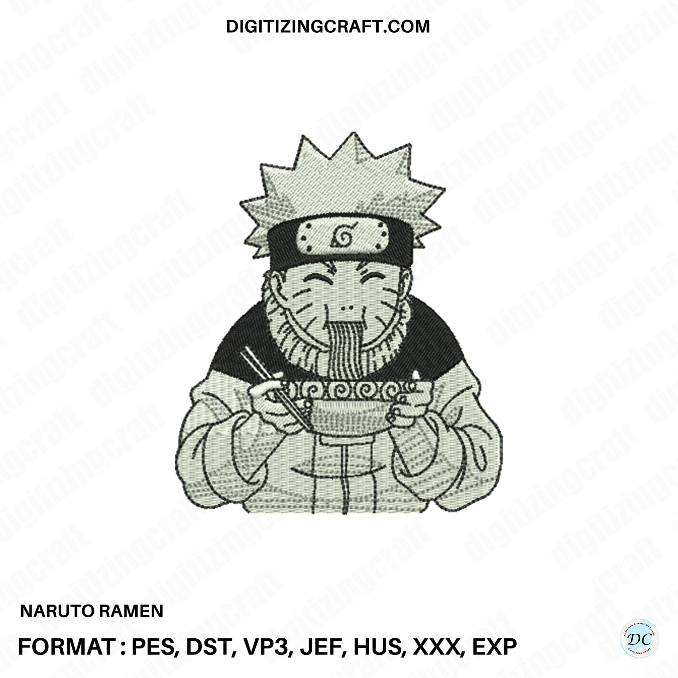 Naruto Ramen embroidery design file