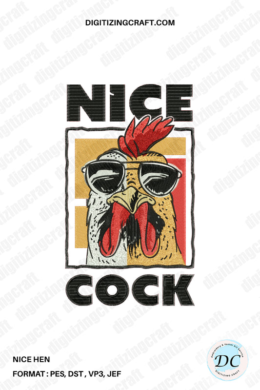 Nice Hen Embroidery Design File