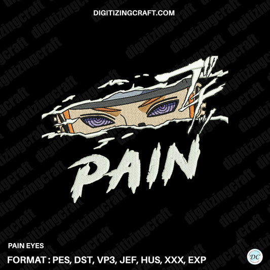 Pain embroidery design file