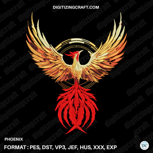 Phoenix 2 embroidery design file