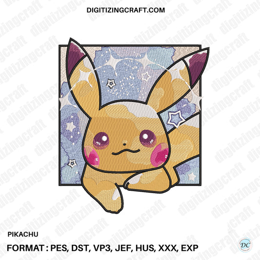 Pikachu Embroidery Design File