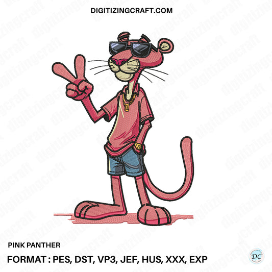 Pink Panther Embroidery Design file