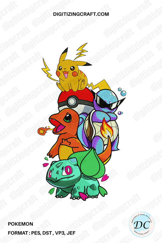 Pokemon Embroidery Design File