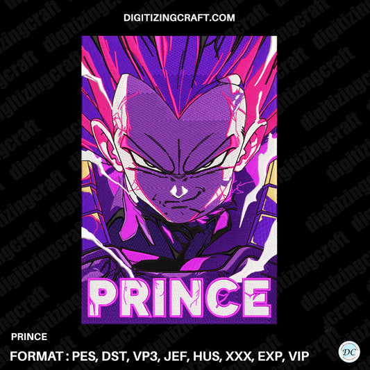Prince Vegeta ultra ego Embroidery design file
