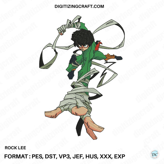 Rock Lee Embroidery Design File