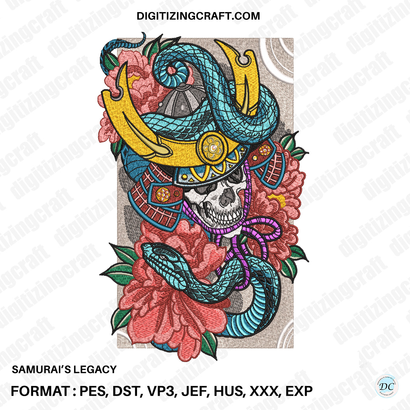Samurais Legacy Embroidery design file
