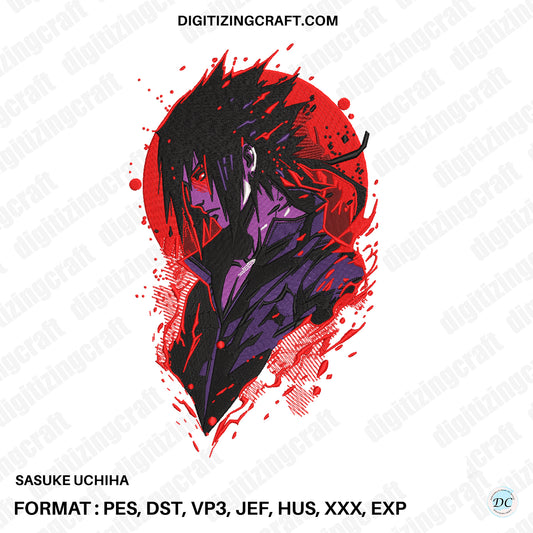 Sasuke Uchiha Embroidery Design File