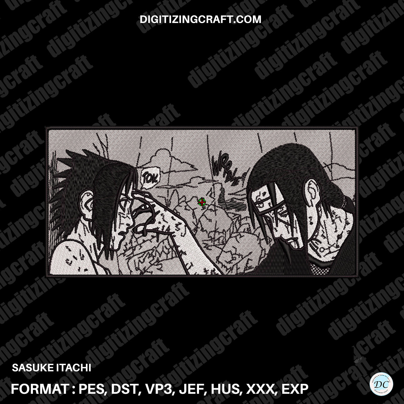 Sasuke Itachi embroidery design file